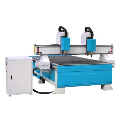 China Acrylic PVC Wood Engraving Cutting Double Head CNC Router Woodworking CNC Router Machine 1325 Best Price 2 Axis for sale