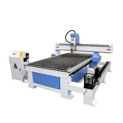 China Wood Acrylic PVC Engraving Cutting 4 Axis CNC Router Price Automatic Wood Carving Machine With Rotary Axis for sale