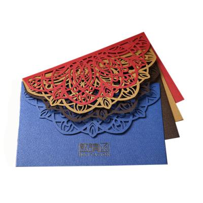 China Good Materials Design Recycled Paper Invitation Cards Gift Cards For Wedding Birthday Invitation Card for sale