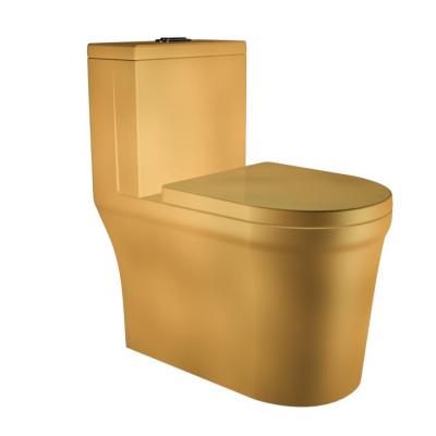 China Double-Flow Modern China Manufacturer Style Bathroom Siphon Flush Gold Toilet for sale