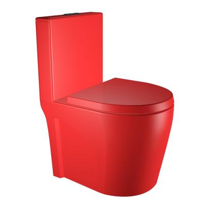 China Double-flush China style indoor sanitary ware new soft cloesed red ceramic siphon toilet for sale