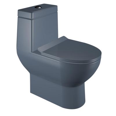 China Double-flush China Sanitary Ware Floor Standing Ceramic Gray One Piece Toilet for sale