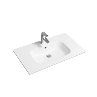 China Modern Handmade China Rectangle Single Tank Square Shape Ceramic Basin Sanitary Bathroom for sale