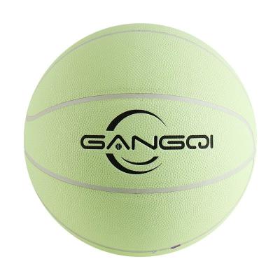 China Professional Wholesale Luminous High Quality Luminous Dark Custom Fluorescent Luminous Basketball Durable for sale