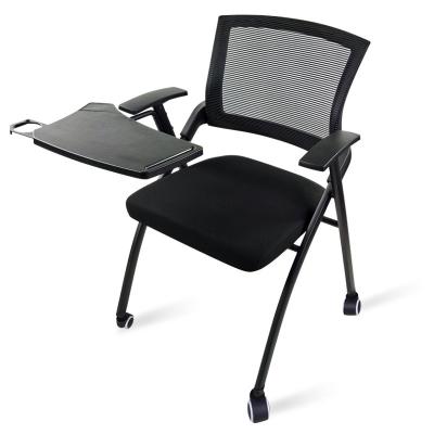 China Contemporary Available In Stock Foldable Practicing Chair With Writing Table Mesh Back Office Furniture for sale