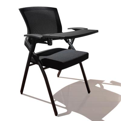 China Contemporary Adjustable Chair Armrest Classroom School Folding Training Study Student Chair With Notepad for sale