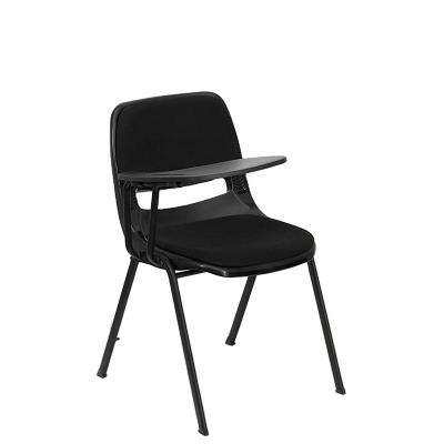 China Contemporary Factory Supply Armrest Training Chair Adjustable Classroom School Folding Study Student Chair With Notepad for sale