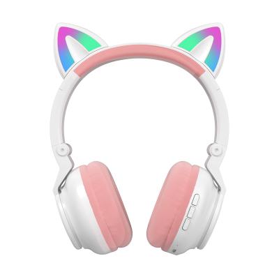 China Blue Tooth Kids Cat-Ear Headband Sports Earphones USB Wireless PC Portable Mobile Phone Blue Tooth BT Headset for sale