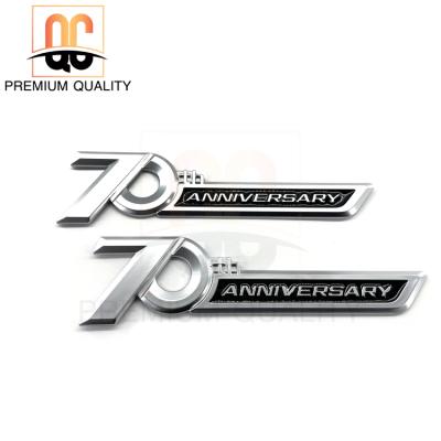 China Business/Luxury Small 70th Car Spare Parts Anniversary Emblem For All King Of Cars for sale