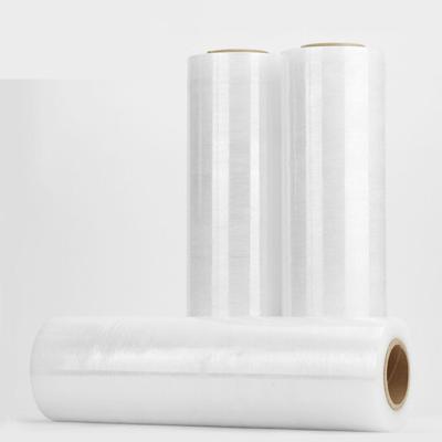 China Moisture Proof LDPE 3 Layer Co- Extrusion Industrial Stretch Film Roll Pallet Packaging Transparent Film for sale