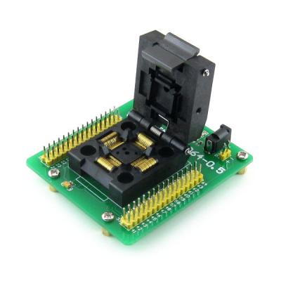 China STM8-QFP64-0.5 Programmer, QFP64 MCU Programmer 0.5mm Test MCU Socket for sale