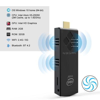 China W5 Pro Stick Fanless Pocket PC Win10 4GB 64GB Dual WiFi USB3.0 Computer Atom-Z8350 Educational Fast Shipping Mini PC for sale