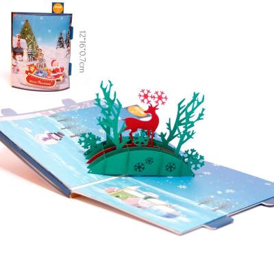 China Europe Pop Programmable Musical Themed Christmas Greeting Card for sale