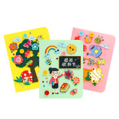 China Custom Handmade Paper Fancy Cardboard DIY Support China Holiday Greeting Cards Gift For Child for sale