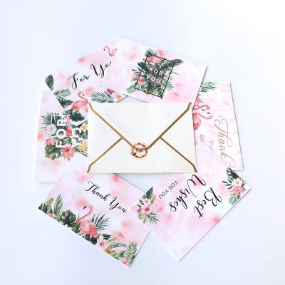 China Europe Factory Sales Folding Greeting Small Thank You Card With Different Designs And Envelope for sale