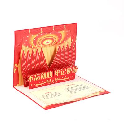 China China Professional Custom Business Memorial Holiday Three-Dimensional Auto Greeting Card for sale