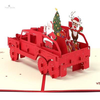 China Funny 3d Noise Pleading Paper Christmas Car From Viet Nam Customize Greeting Cards for sale