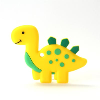 China Wholesale Non-Toxic Baby Chew Shape Dinosaur Silicone Teether Silicone Animal Teether Animals Dinosaur Teether for sale