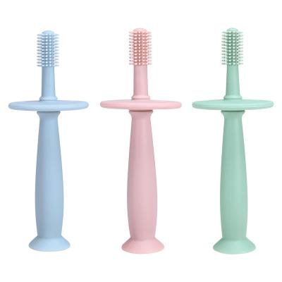 China Soft Toy Hot Sale BPA Free - and - Easy to Clean Silicone Toothbrush for Baby Silicone Toothbrush Kids Baby Soft Toothbrush for sale