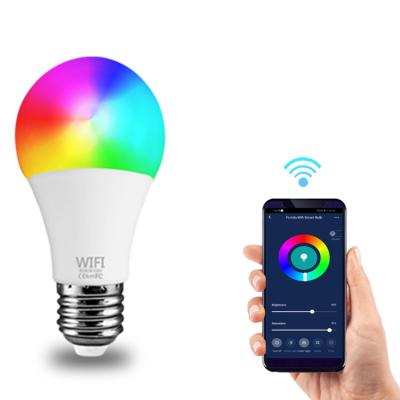 China Smart Sale 10W 90lm/w Alexa Tuya Lamp Wifi Voice Amazon Bulb RGB Wifi Control RGB LED Warm Light Bulb for sale