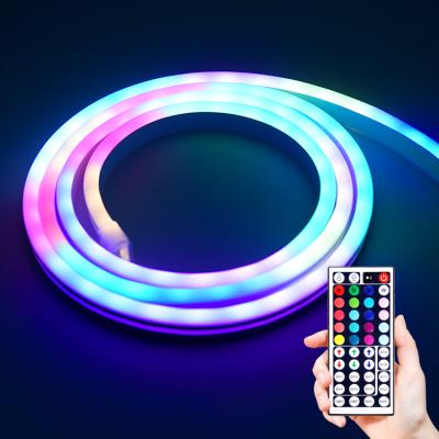 China 40Keys IR Remote Control Flexible LANDSCAPE Music Sync RGB Color LED Neon Lights IP67 Waterproof Neon Lights for sale