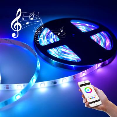 China LANDSCAPE 5050 RGB LED Strip Light Set 10 Meters , Wifi Music Smart Sync LED Flexible Strip Light Digital With Remote for sale