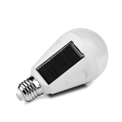 China 12W 380lm IP44 Portable Indoor Outdoor Outdoor LED Emergency Light LED Emergency Light Waterproof Solar Rechargeable Bulb E27 for sale