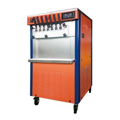 China Snack Factory BJ7446 7 Nozzles Yogurt Ice Cream Machine Soft Serve Ice Cream Machine for sale