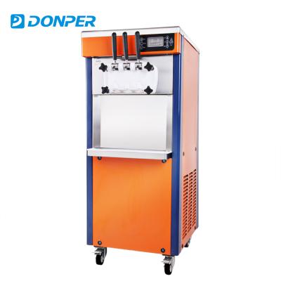 China Snack Plant Two Hopper Ice Cream Machine Feed Soft Ice Cream Machine for sale