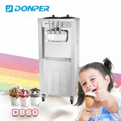 China Donper Ice Cream Floor Gravity Fed Model Commercial Ice Cream Maker D860 for sale