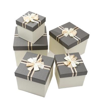 China Factory Supply Recyclable Rose Package Luxury Gift Packaging Box With Ribbon For Clothing Jewelry Skin Care Makeup for sale