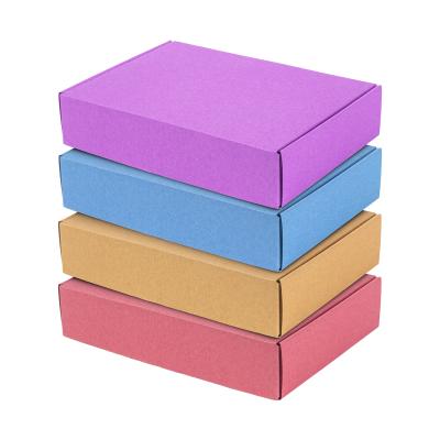 China Recyclable Custom Small White Shipping Boxes Logo Craft Paper Box Pink Cardboard Shipping Announcement Box for sale