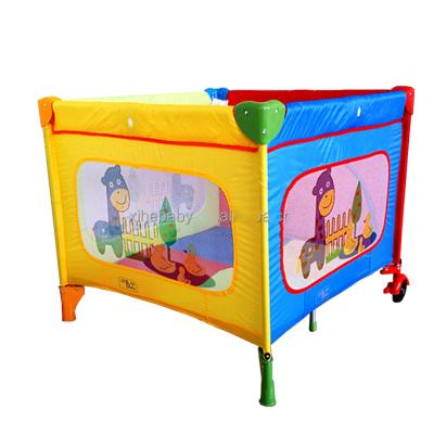 China Modern Square Folding Baby Crib Travel Baby Playpen Outdoor Safety Baby Playpen for sale