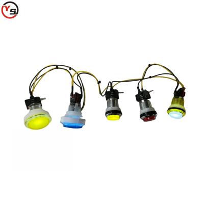 China Metal+Plastic Small Circle Colorful push button with switching For Arcade game machine for sale