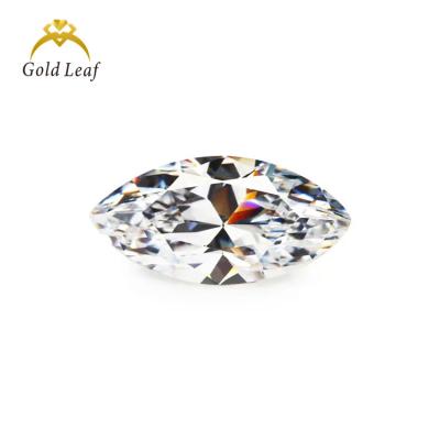 China Goldleaf color or fire moissanite stones vvs DEF color moissanite marquis de gra certificate moissanite loose for sale