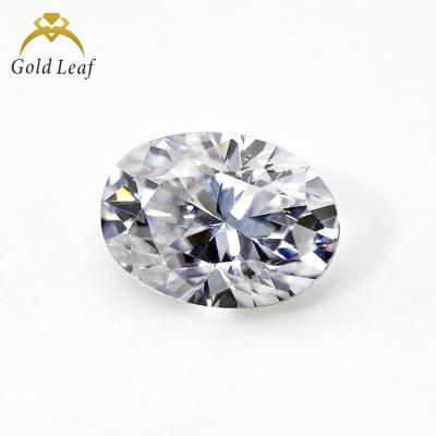 China Color Game Or Loose Moissanite GRA Moissanite Gemstone From Diamond Goldleaf Crossing Fire Color Teste Brilliant Cut E-F Oval Hot Stone for sale