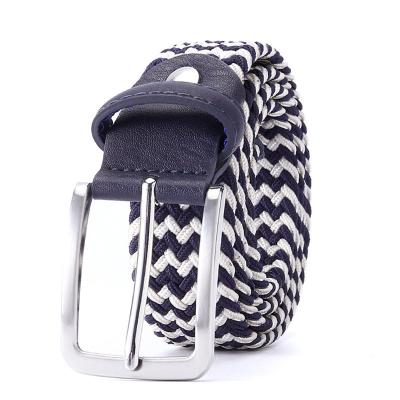 China Adjustable Length Knitting Needle Buckle Belt Canvas Webbing Elastic Nylon Elastic Belt With Pin Buckle for sale