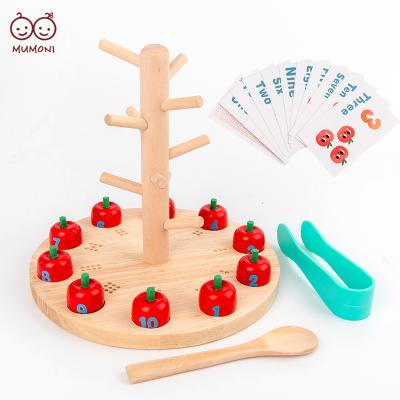 China Educational Kid Toys Amazon Hot Selling Kids Math Number Toys Cognitive Fun Picking Apples Game Focus Training Toys for sale