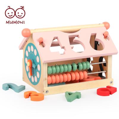 China Multifunctional Math Toys and Building Blocks All In One Math Learning Toy Kids Abacus Funny Wisdom House Wooden Blocks Game for sale