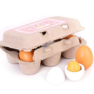 China Eco-friendly Material Hot Selling Toy Amazon Easter Wooden DIY Simulate Color Painting Eggs Toy for sale