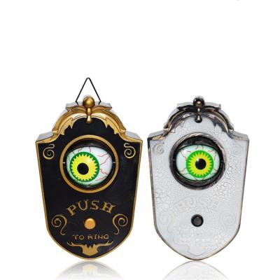 China Hot Selling Interesting Ghost Doorbell Holiday Dress Up Halloween Moving Doorbell Eyeball Ghost Crawling Doorbell for sale