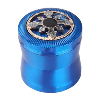 China Herb Tobacco Spice Smoke Herbal Hand Grinding Grinder 62mm Herb Spice Magic Zinc Alloy Tobacco Flower 63mm 4 Pieces Wholesale-Herb-Grinder for sale