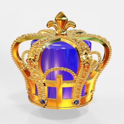 China Crown Zinc Alloy Perfume Cap Magnetic Cap Electroplating Process for sale