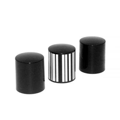 China Wholesale Plastic Luxury Perfume Cap Cylindrical Black Perfume Bottle Caps for sale