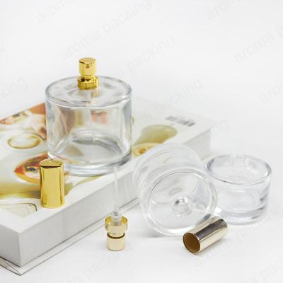 China Free Sample Luxury 30ml Perfume Bottle Glass Round Square Spray Refillable Perfume Bottle With Metal Cap for sale