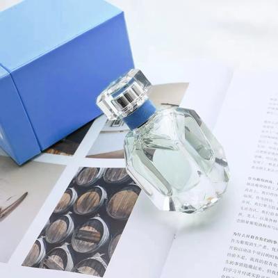 China Luxury Refillable Glass Bottles Customizable Logo 50ML 30ML Empty Transparent Square Perfume Empty Glass Bottle for sale