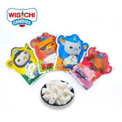 China Free Sample Cartoon Mini Bag Smile Heart Marshmallow Normal Mix Color Column Fruity Flavors Party Marshmallow for sale