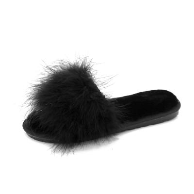 China Wholesale Fashion Trend Factory Supply Attractive Summer Fashion Faux Fur Slippers for sale