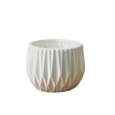 China American Wholesale Ceramic GUANHONG Style Cylinder Flower Pot White for sale