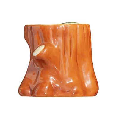 China GUANHONG Sustainable Pet Nesting Stump Design Small Ceramic Animal Hamster House for sale